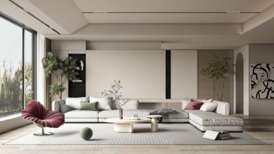 现代客厅3D模型下载